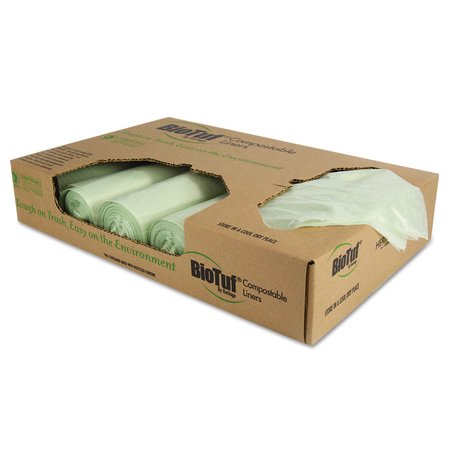 Heritage 48 gal Trash Bags, 42 in x 48 in, Premium, 1 mil, Green, 100 PK Y8448YE R01